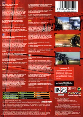 Steel Battalion Line of Contact box cover back